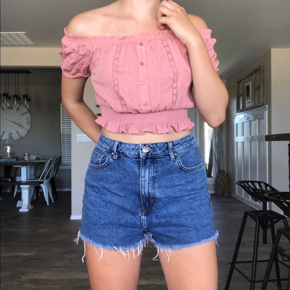 High Waisted Denim Shorts